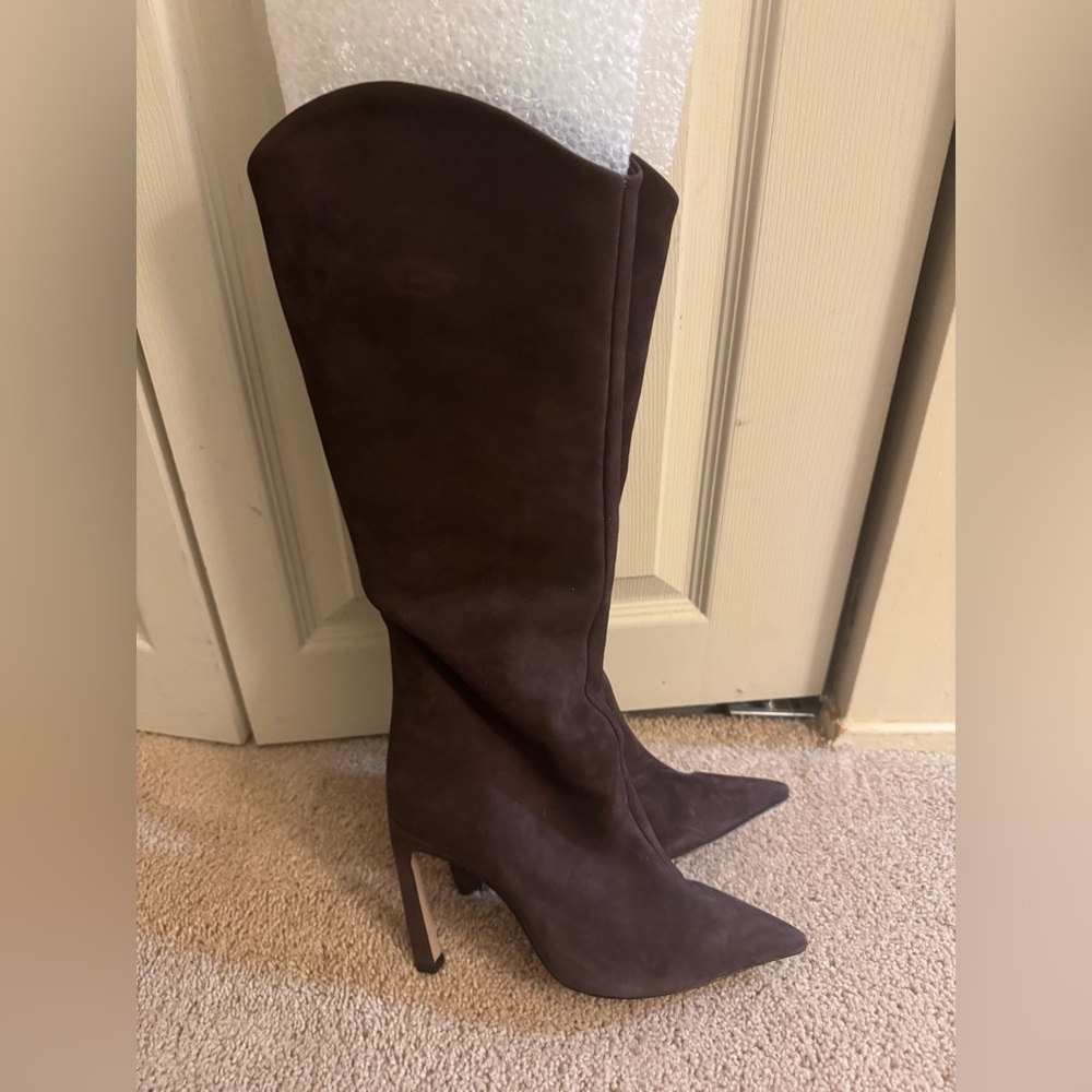 SCHUTZ Dark Brown Heeled Boots
